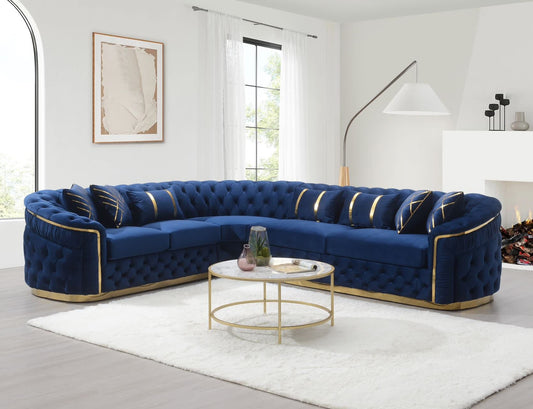 Vistro Ambassador Chesterfield Sofa in Plush Velvet Fabric