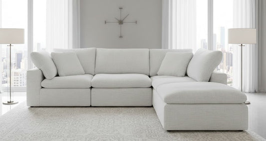 Dawson Boucle Modular Sofa, 3-Piece Chaise Sectional