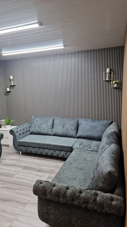 Morris Sofa Set in Plush Velvet Fabric