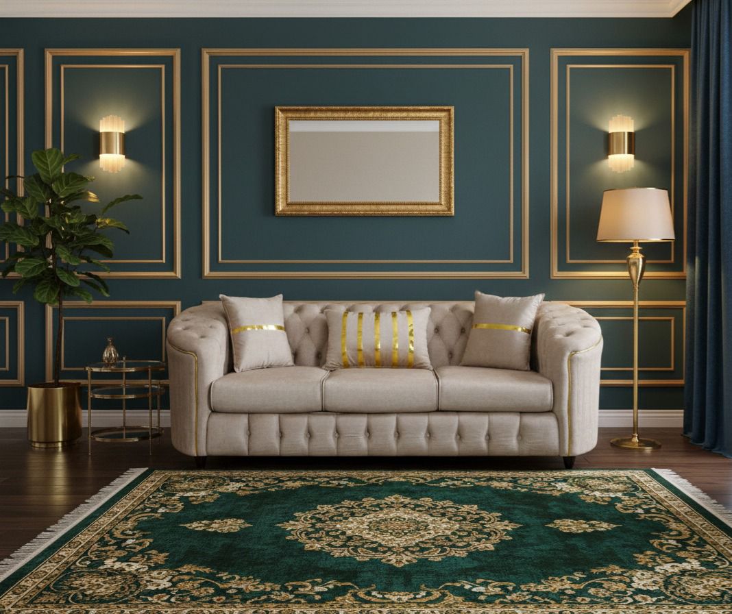 Camden Calm 3-Seater Sofa In Plush Velvet Fabric