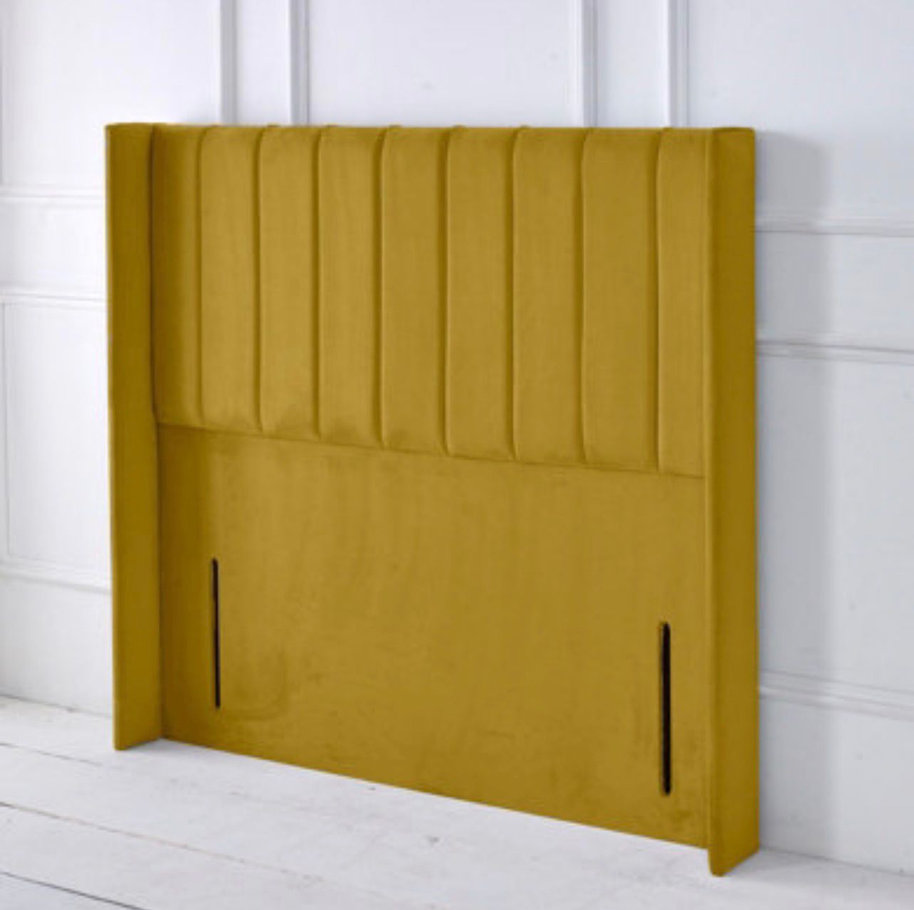 Lexi Winged Panel Upholstered Floor Standing Headboard