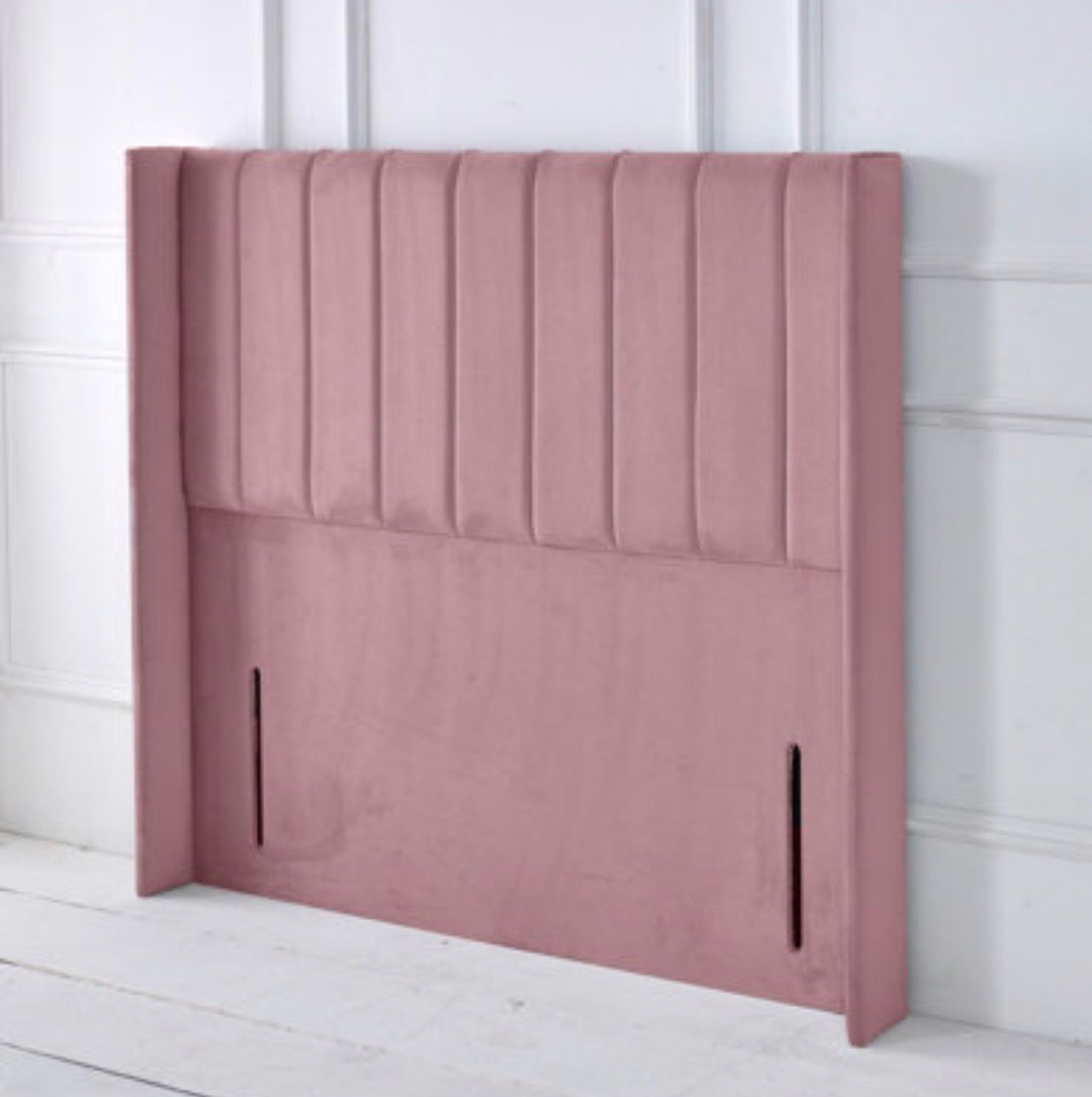 Lexi Winged Panel Upholstered Floor Standing Headboard
