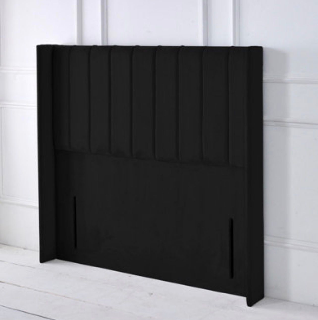 Lexi Winged Panel Upholstered Floor Standing Headboard