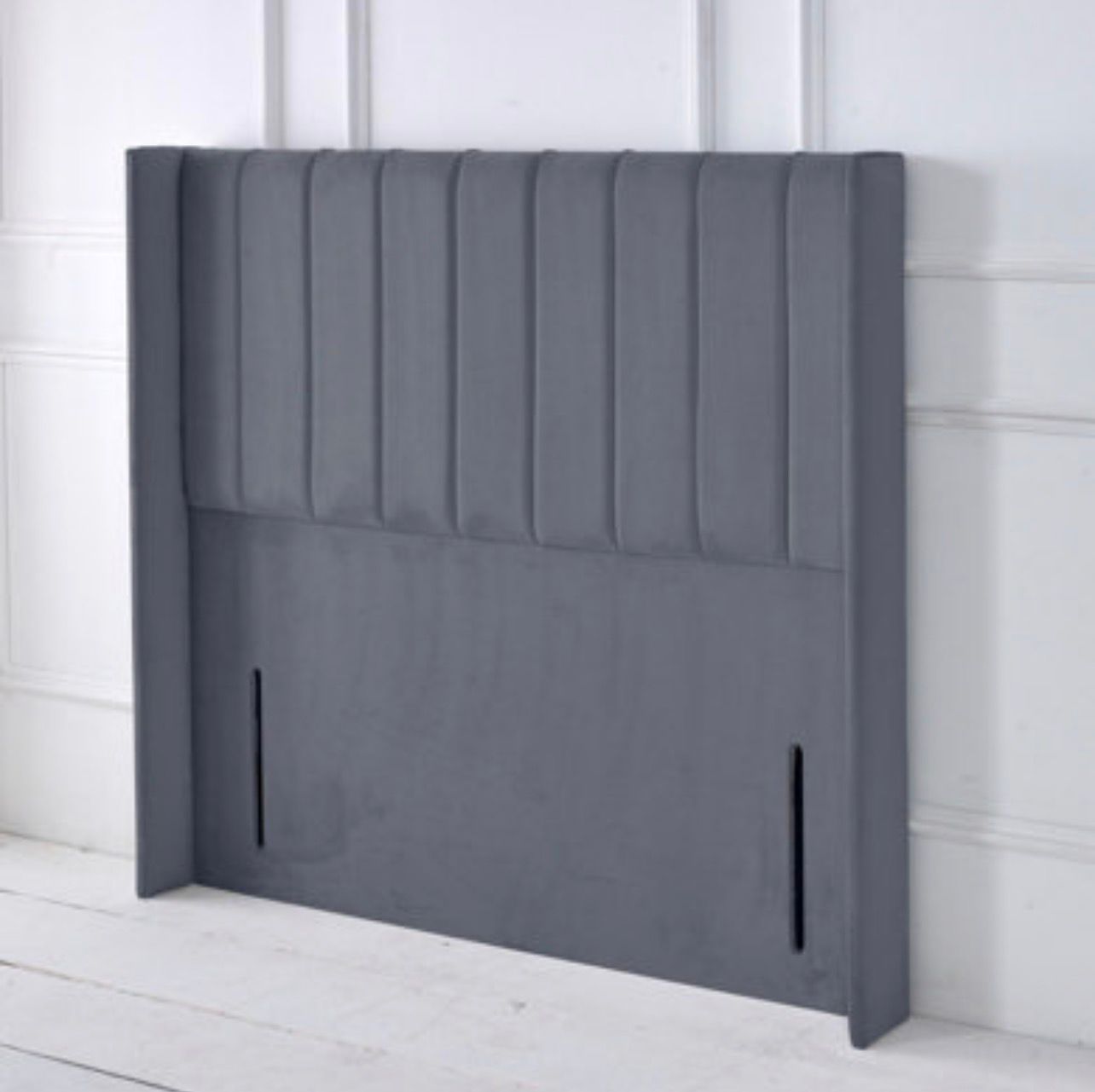 Lexi Winged Panel Upholstered Floor Standing Headboard
