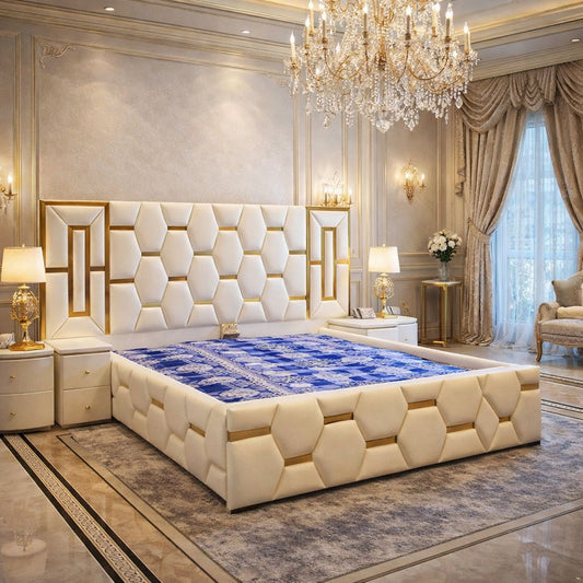 Venice Luxury Upholstered Art Deco Bed Frame