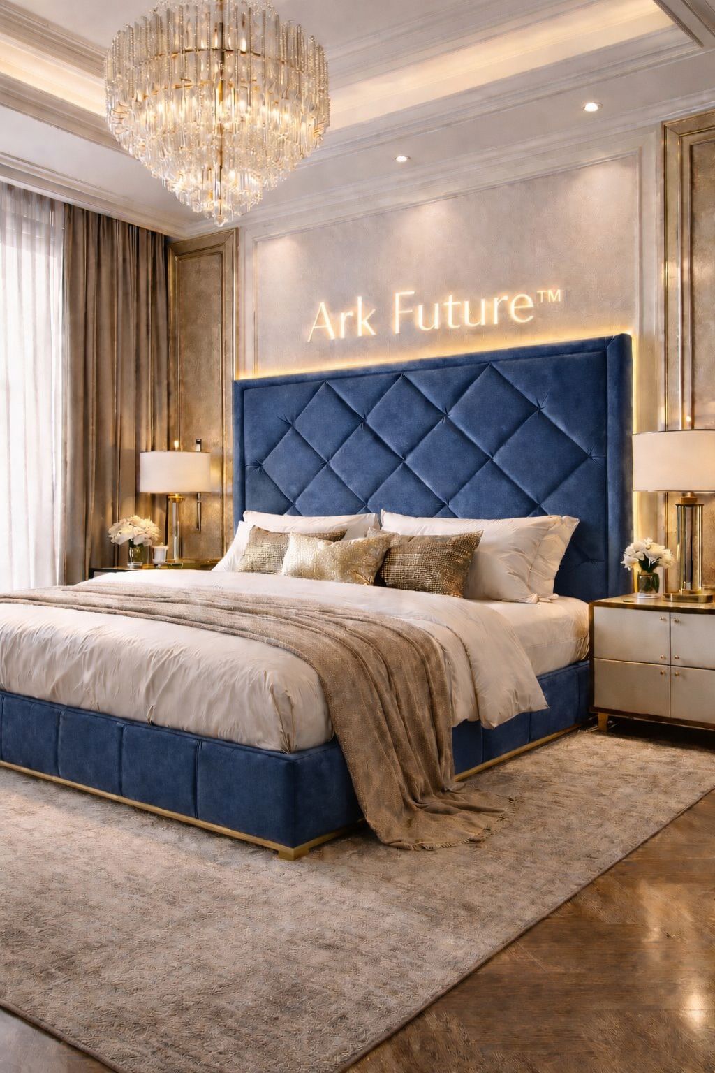 Malborne Chesterfield Luxury Bed Frame in Plush Velvet