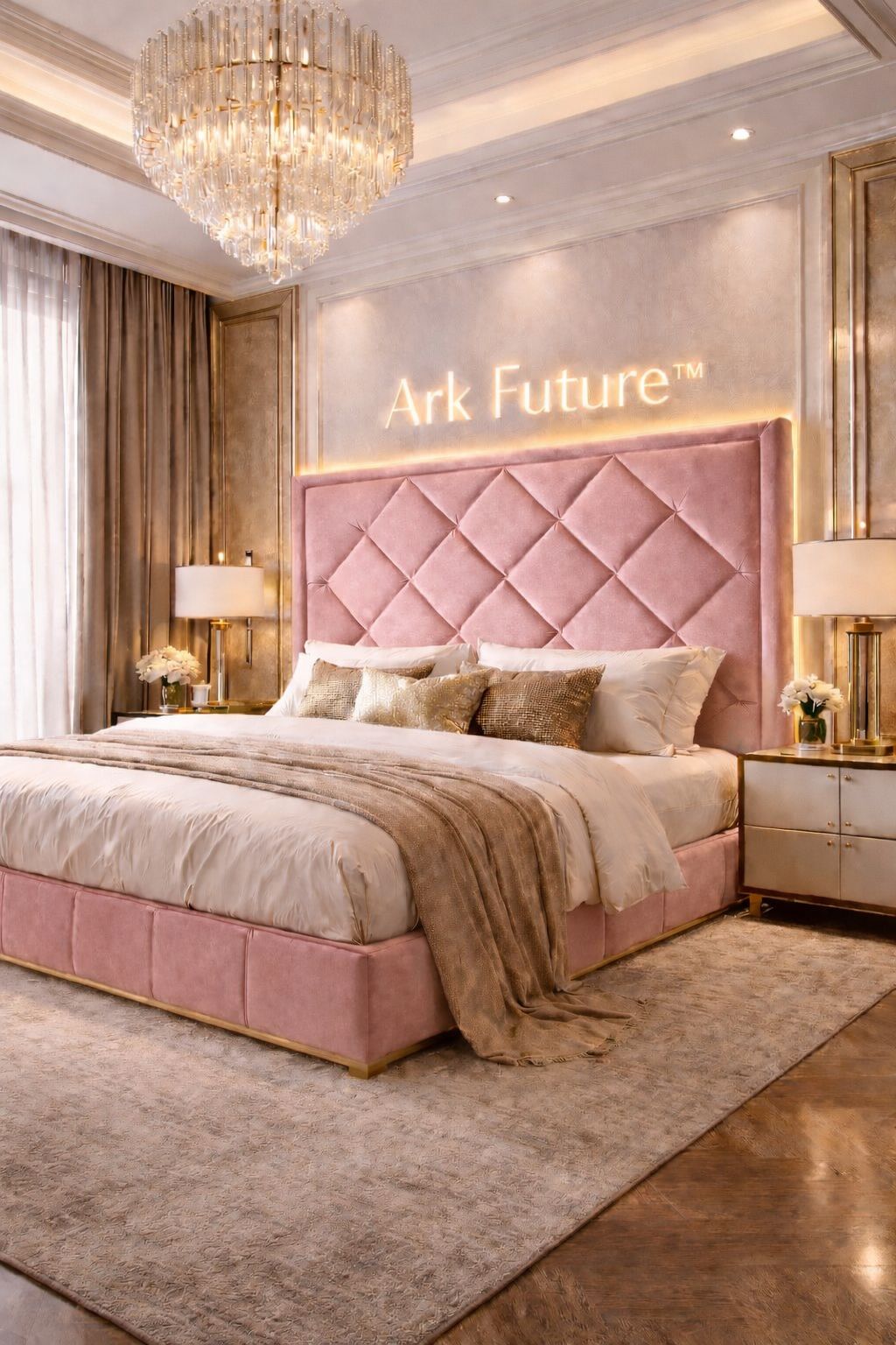 Malborne Chesterfield Luxury Bed Frame in Plush Velvet