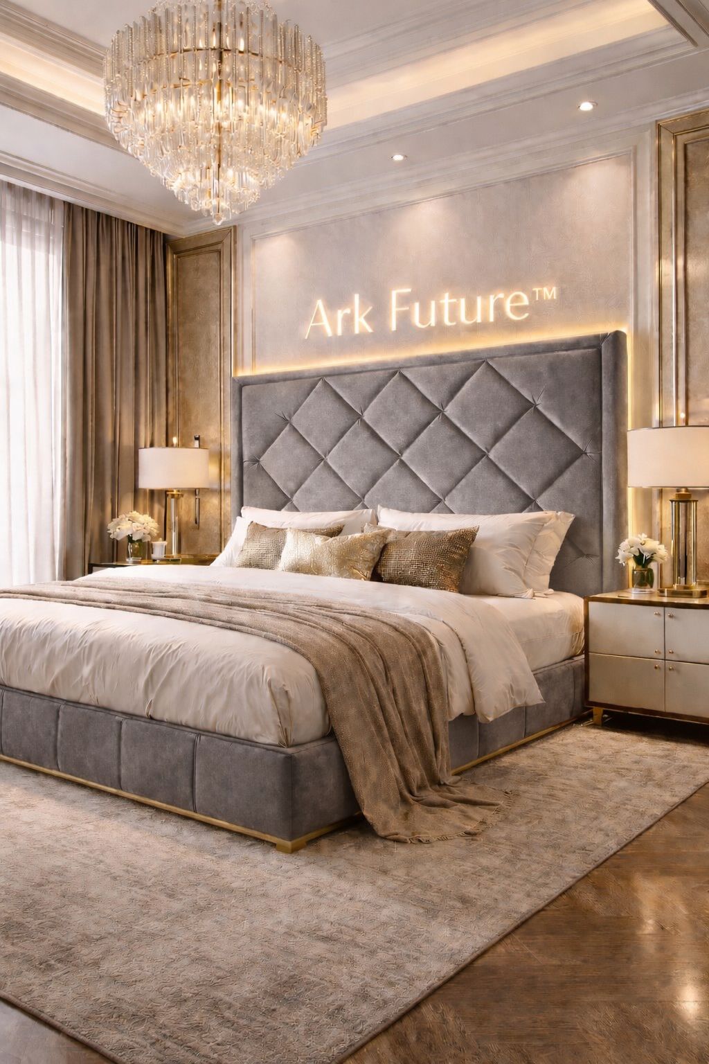 Malborne Chesterfield Luxury Bed Frame in Plush Velvet