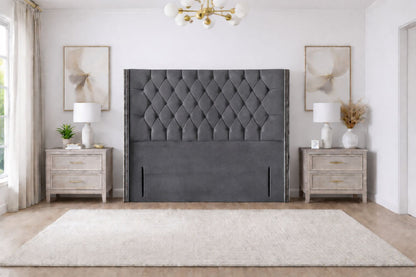 Pamela Winged Chesterfield Floor Standing Headboard