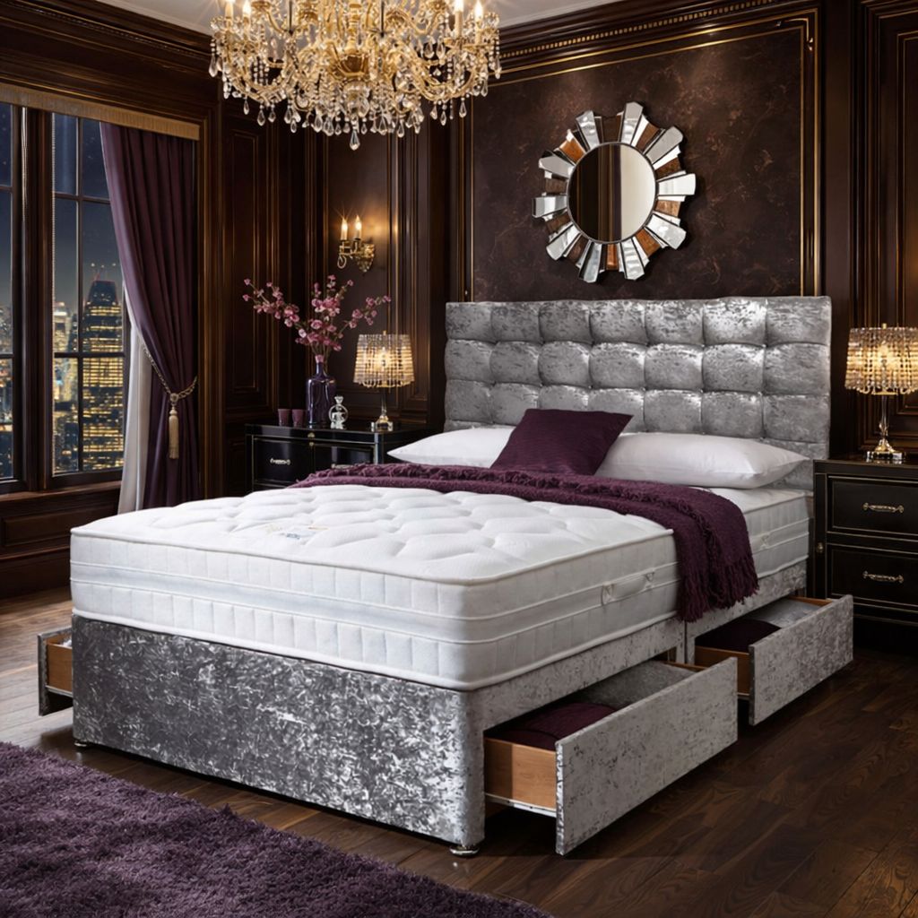 Nester Crushed Velvet Divan Bed