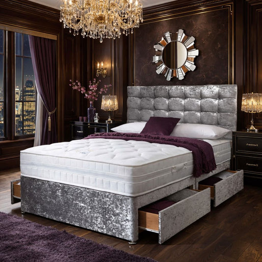 Nester Crushed Velvet Divan Bed