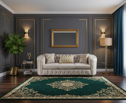 Camden Calm 3-Seater Sofa In Plush Velvet Fabric
