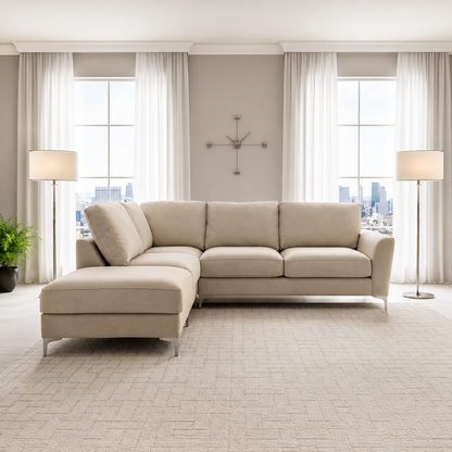 Sovereign Classic Fabric Corner Sofa – Modern L-Shaped Couch