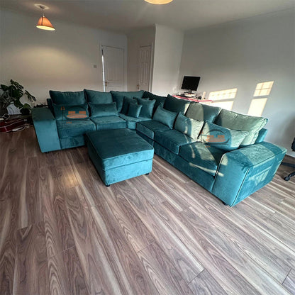 Alexa Sofa in Plush Velvet Fabric