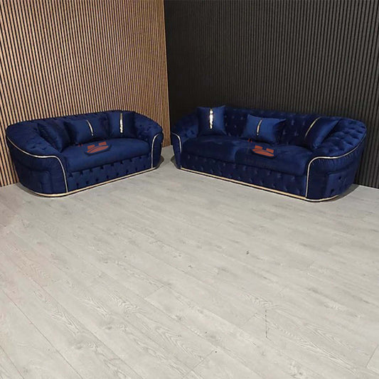 Celebrity Ambassador 3 plus 2 Chesterfield Sofa in Plush Velvet Fabric