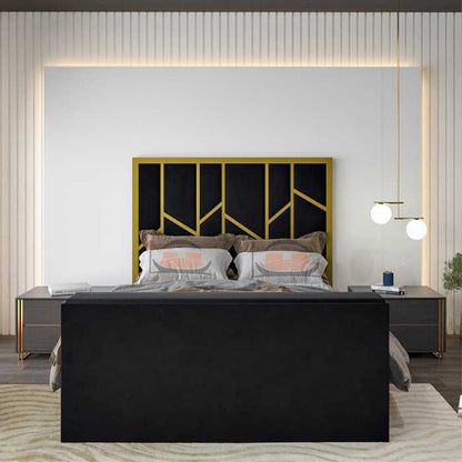 Royal TV Bed Frame With Golden Border