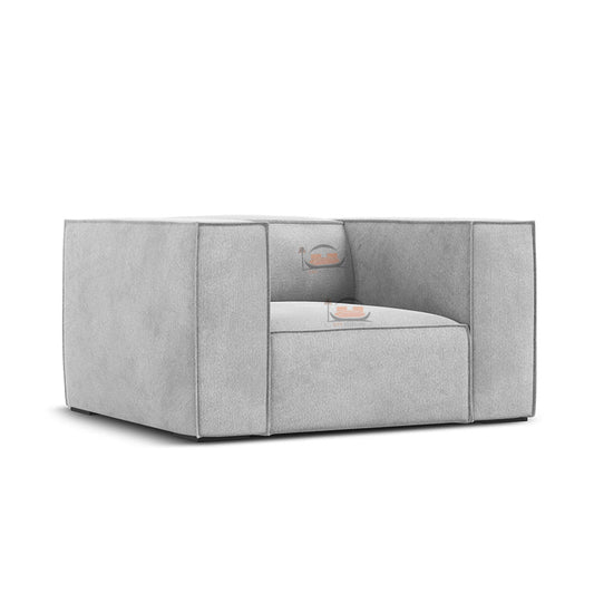 Turner Arm Chair in Plush Velvet Fabric