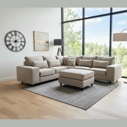 Melana Luxury Sofa in Plush Velvet Fabric