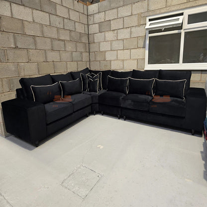 Hertford Plush Velver Fabric Sofa