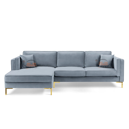Radleigh Corner Sofa in Plush Velvet Fabric