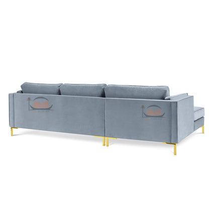 Radleigh Corner Sofa in Plush Velvet Fabric