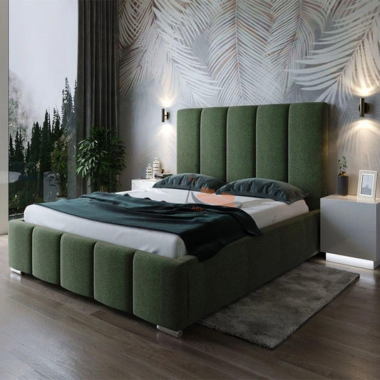 Branday Panel Upholstered Padded Bed Frame