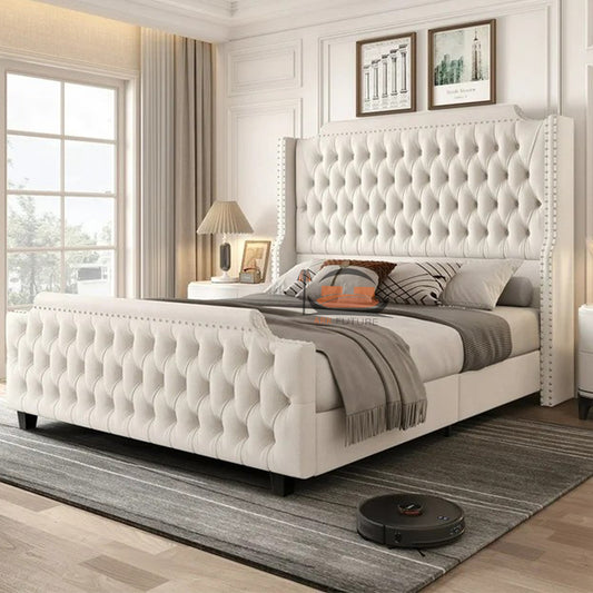 Aidan Chesterfield Wingback Bed Frame