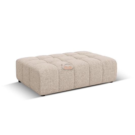 Vero Chesterfield Footstool in Plush Velvet Fabric
