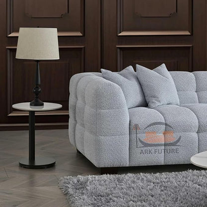 Tribeca Corner Sofa in Luxurious Boucle Fabric with Plush Comfort for Living Room