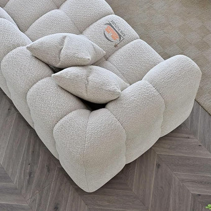 Tribeca Corner Sofa in Luxurious Boucle Fabric with Plush Comfort for Living Room