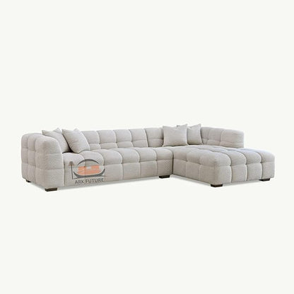 Tribeca Corner Sofa in Luxurious Boucle Fabric with Plush Comfort for Living Room