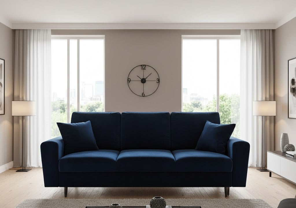 Florence 3 Seater Sofa in Plush Velvet Fabric