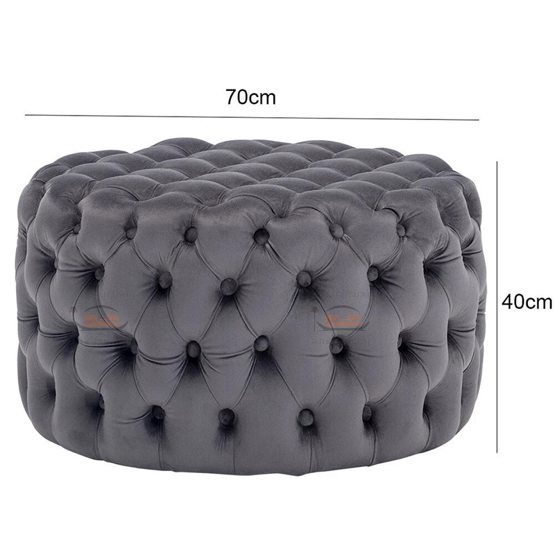 Nutter Chesterfield Button Cube Stool Chair Footrest