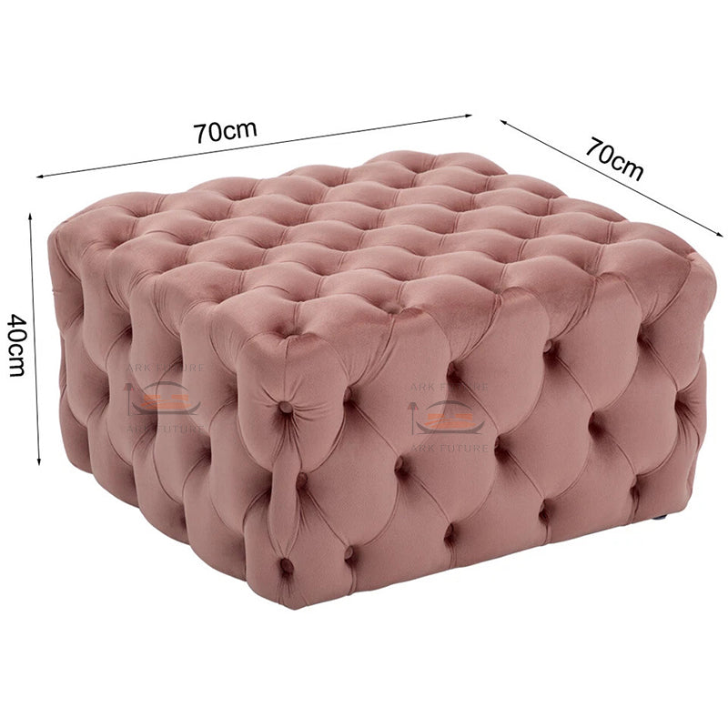 Nutter Chesterfield Button Cube Stool Chair Footrest