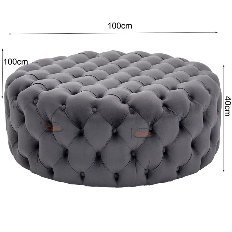 Nutter Chesterfield Button Cube Stool Chair Footrest