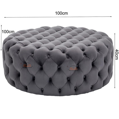 Nutter Chesterfield Button Cube Stool Chair Footrest