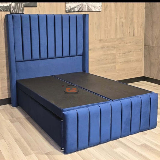 Peter Divan Ottoman Bed Frame in Plush Velvet Fabric