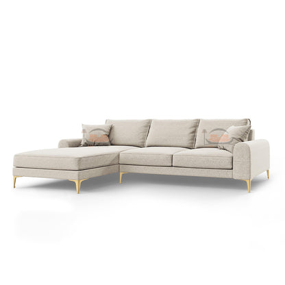 Alure L Shape Sofa in Plush Velvet in Right and Left Corner Options