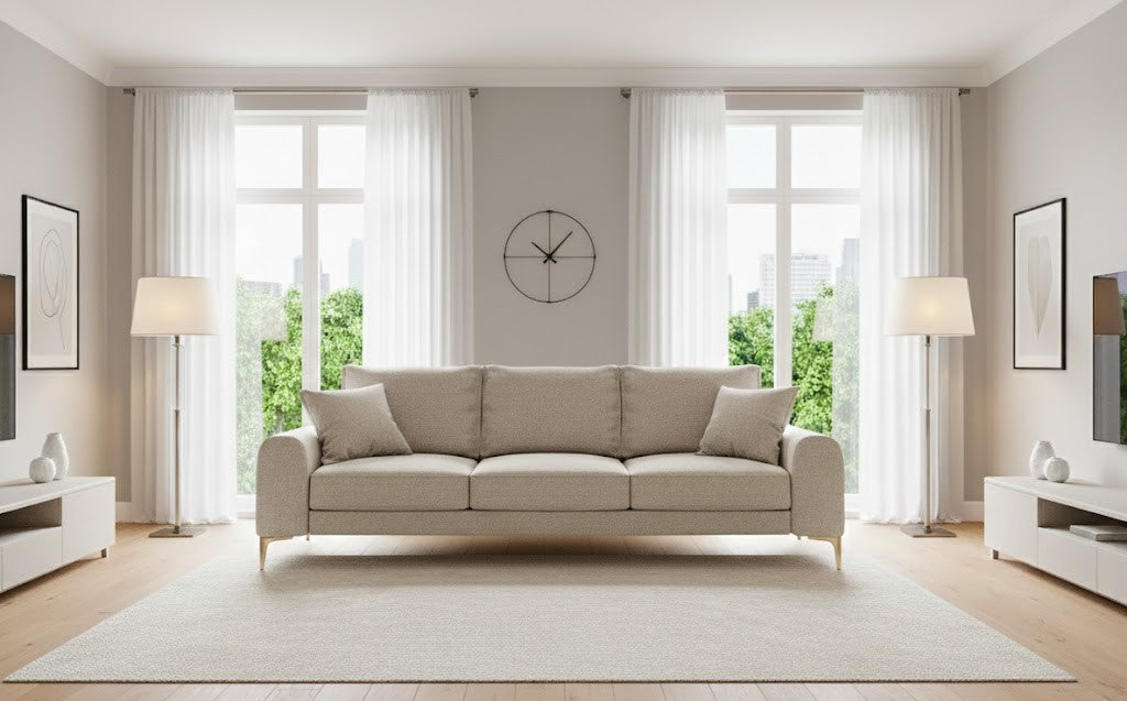 Oslo 3 Seater Sofa in Plush Velvet Fabric
