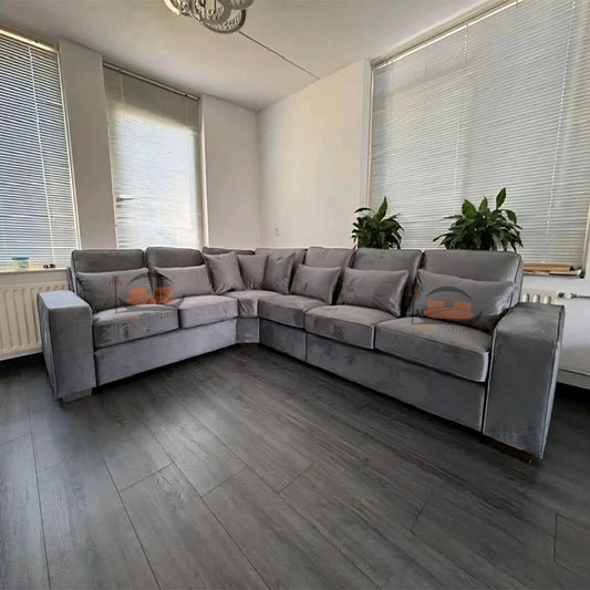 Elite Luxury Corner Sofa in Plush Velvet