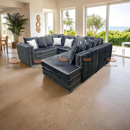 Bespoke U-Shape Single Arm Sofa, Modern Sectional Couch