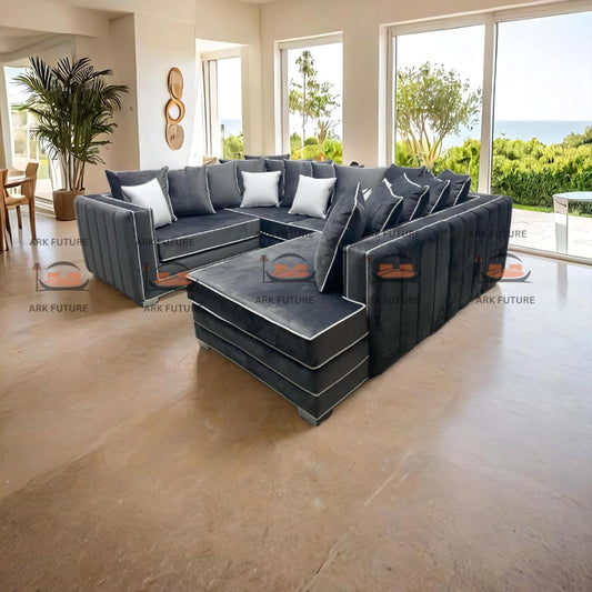 Bespoke U-Shape Single Arm Sofa, Modern Sectional Couch