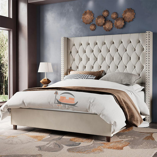 Marlow Chesterfield Winged Bed Frame