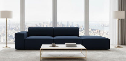 Coco 3 Seater Sofa in Plush Velvet Fabric in Left and Right Side Option