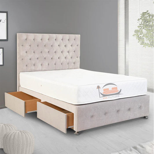 Oliver Divan Bed in Chesterfield Design
