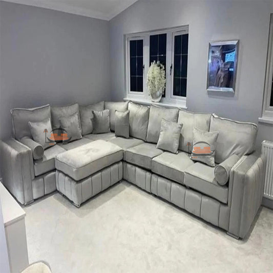 Pearl Sofa in Plush Velvet Fabric