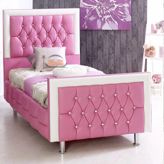 Princess Chesterfield Kids Bed With Diamond Buttons