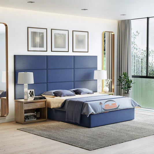 Dylan Rectangular Bed With Wide Headboard