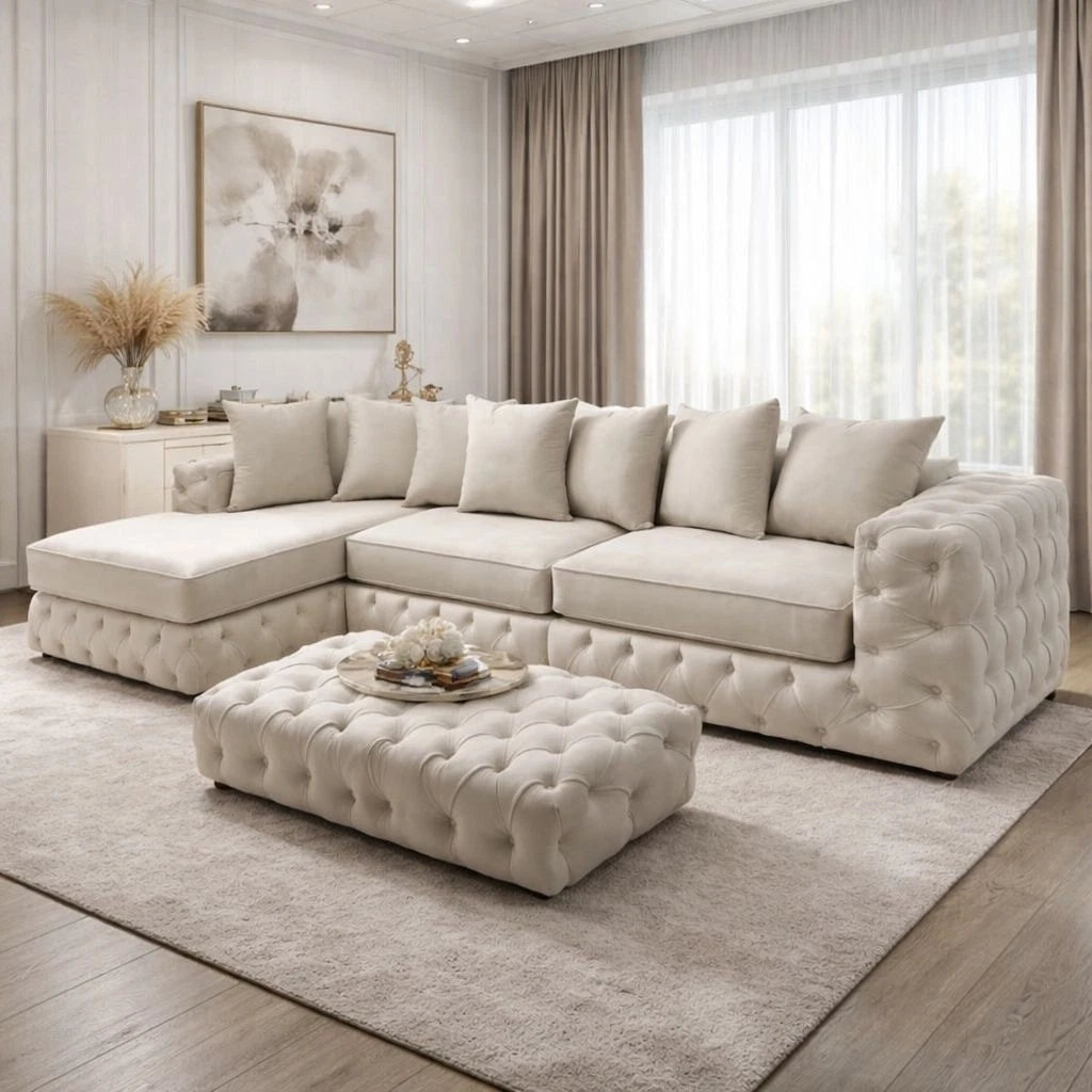 Montara Luxury L Shape Corner Sofa In Left or Right Hand Chaise