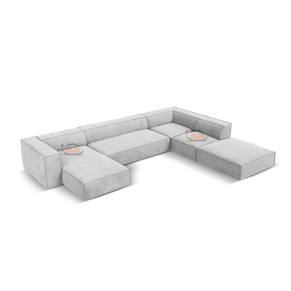 Estella Luxury Corner Sofa in Plush Velvet Fabric